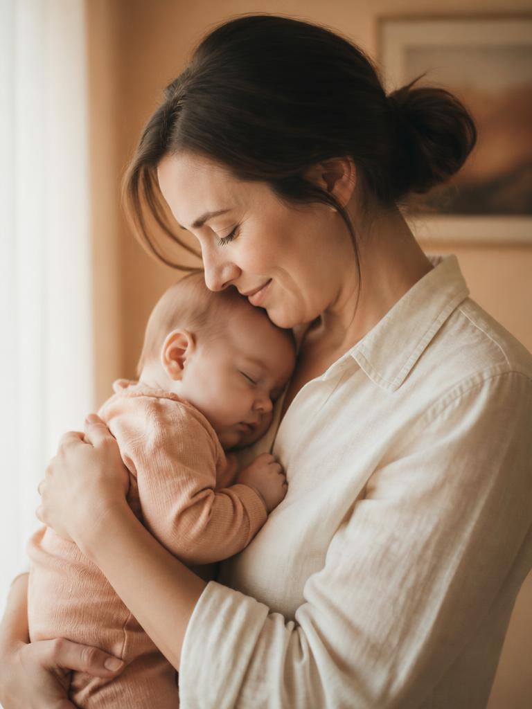 A Single Mother by Choice with her baby